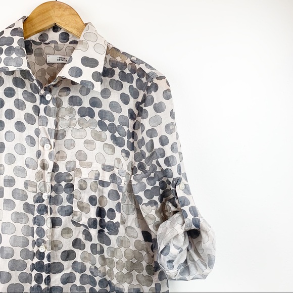 039 ITALY Button Down Long Shirt M - Picture 5 of 7